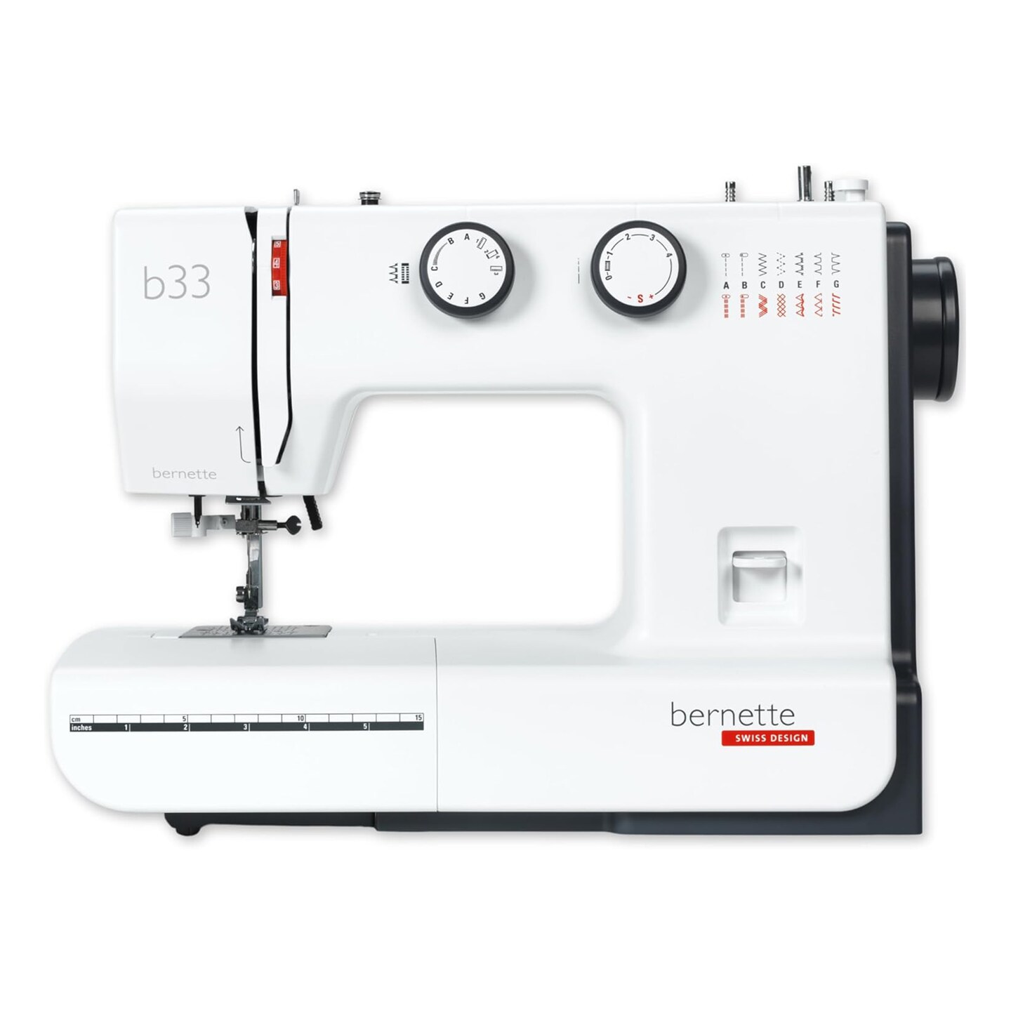 Bernette B33 Mechanical Sewing Machine for Beginners, 15 Built-In Stitches