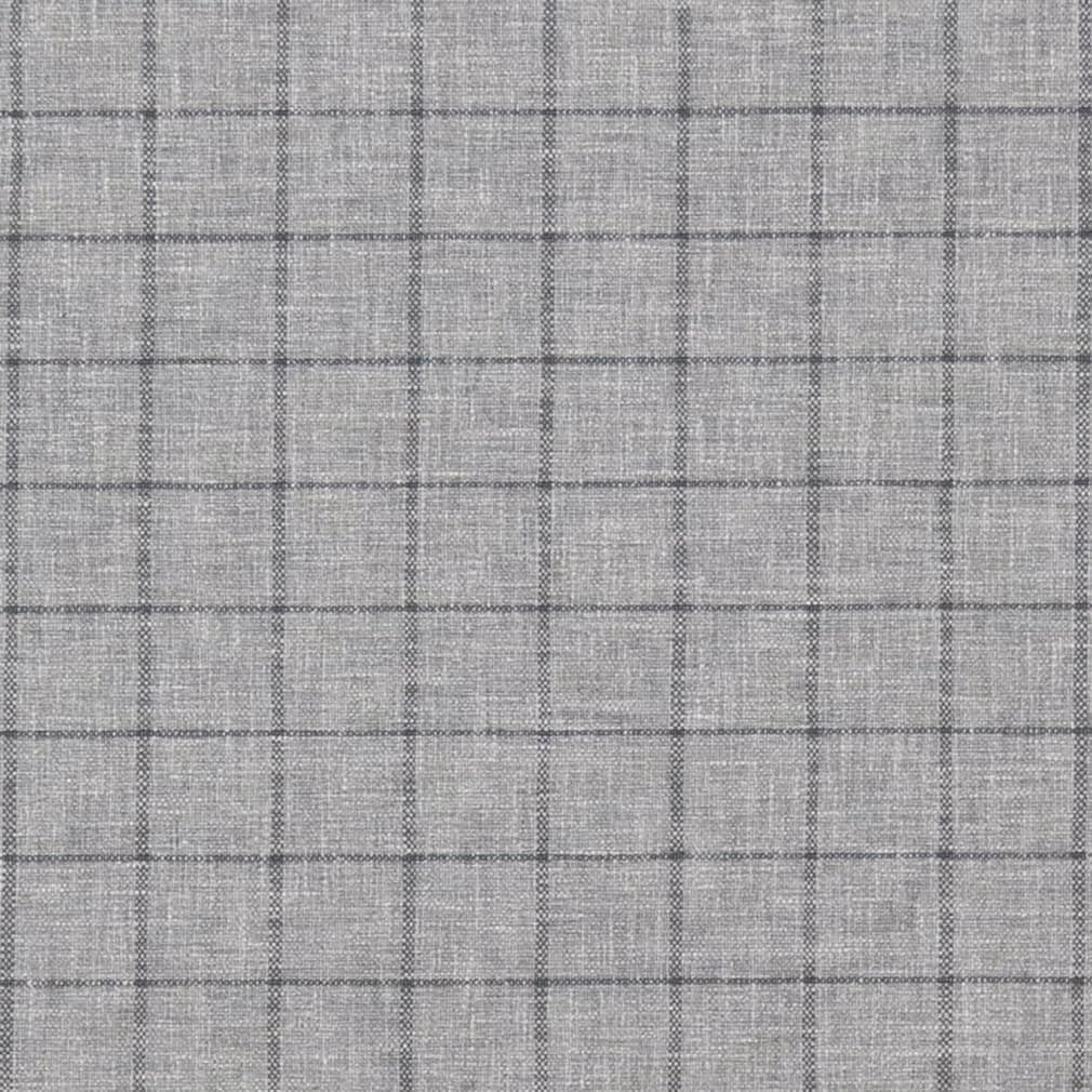 Grey Plaid Woven Pattern Upholstery Fabric by The Yard - SKU: Kaylee Seagull