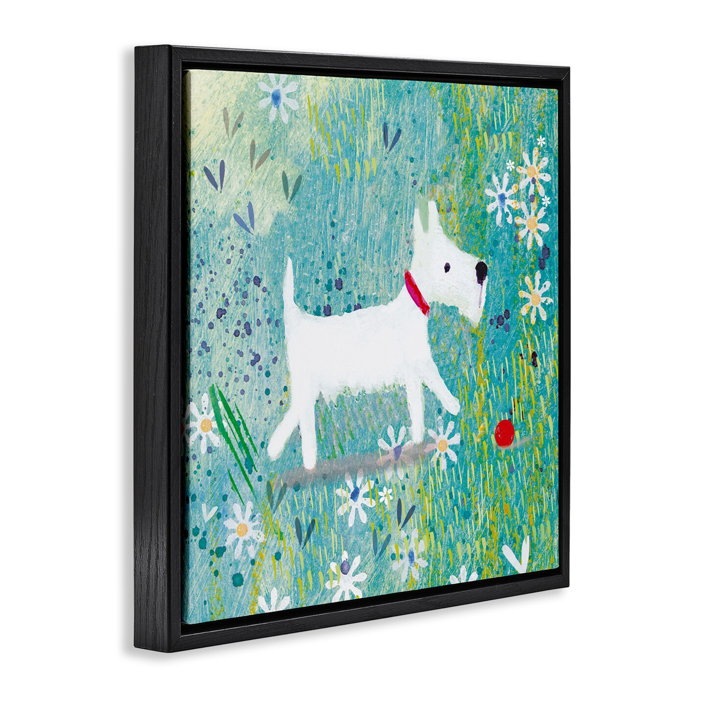 Stupell Industries Little White Scottie Dog Floating Frame, design by Clare Tupper