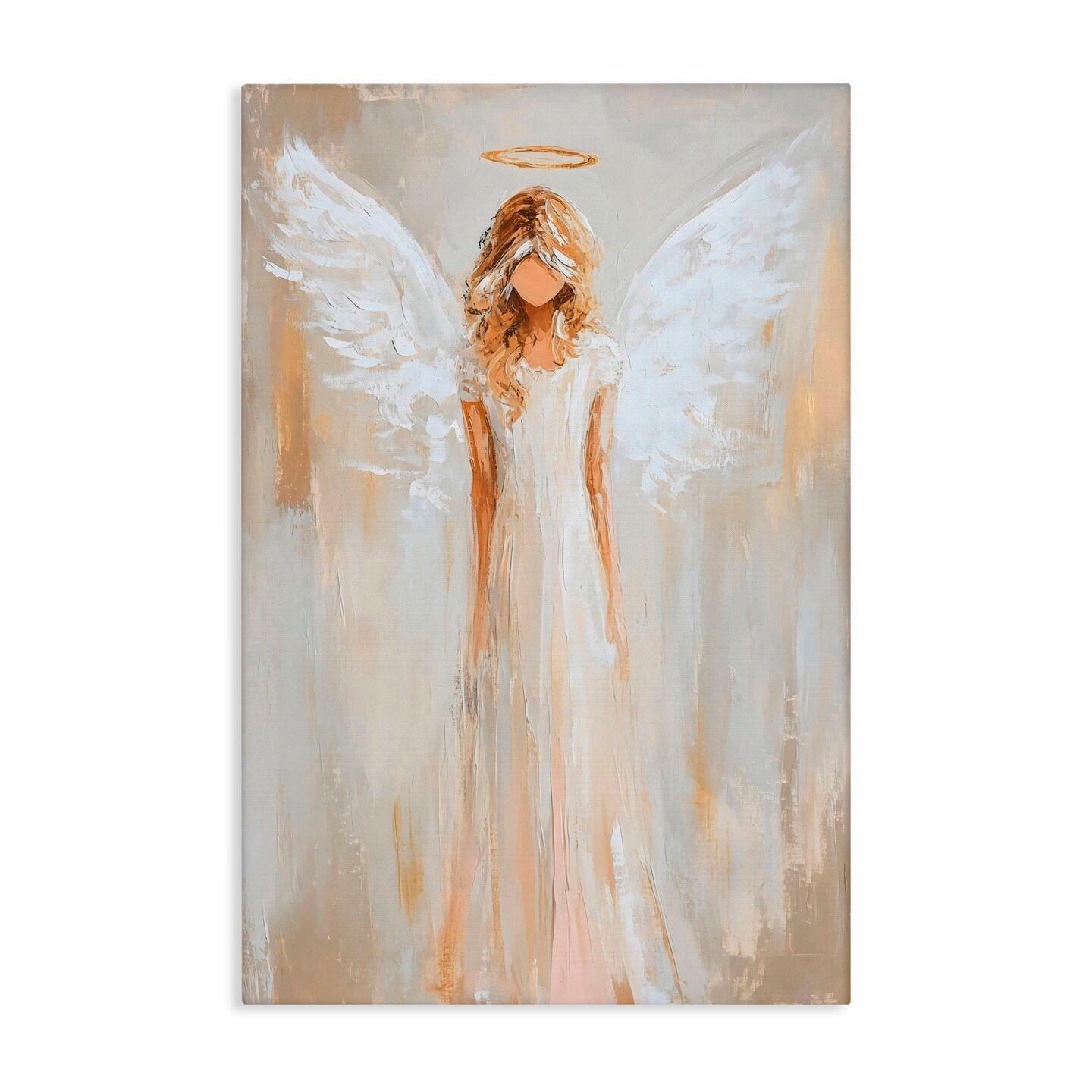 Stupell Industries Divine White Robe Angel Canvas, design by Petal Prints Design
