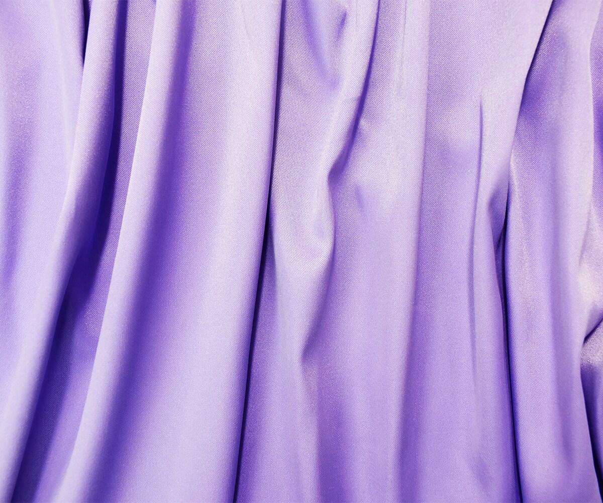 Lavender Purple Poly Stretch Spandex Lamour Solid Satin Woven Fabric By the Yard