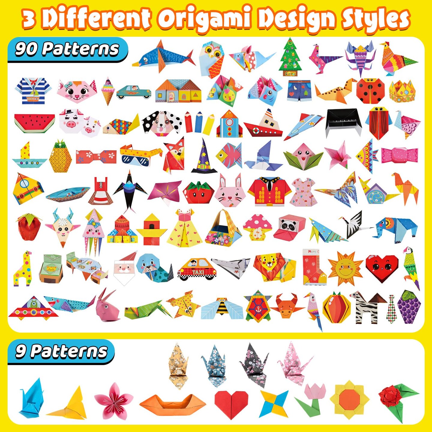 Origami Kit for Kids Ages 5-8 8-12, 260 Sheets Origami Paper with 99 Patterns and Guiding Book, Funtopia DIY Craft Art Projects Supplies for Boys Girls, Travel School Vacation Activities Toy