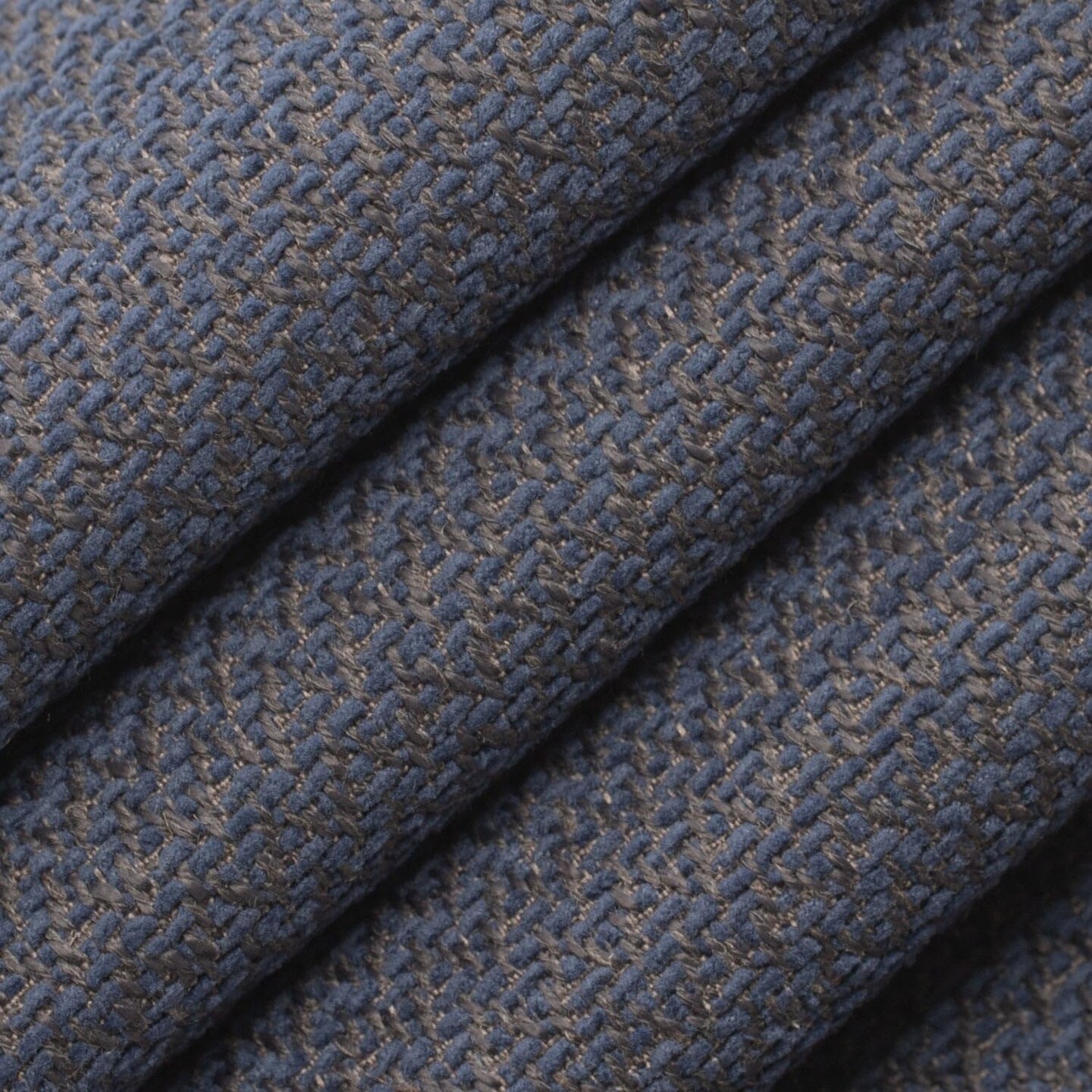 Blue Performance Grade Plain Solid Woven Pattern Upholstery Fabric by The Yard - SKU: Bernie Navy