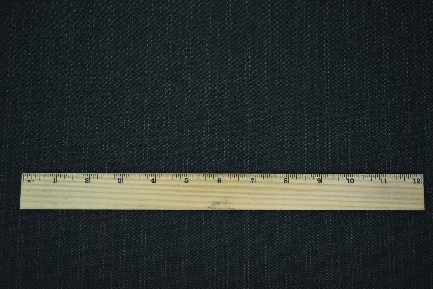 Deep Gray-Green Wool-Poly Pinstripe Woven Shirting Fabric By the Yard