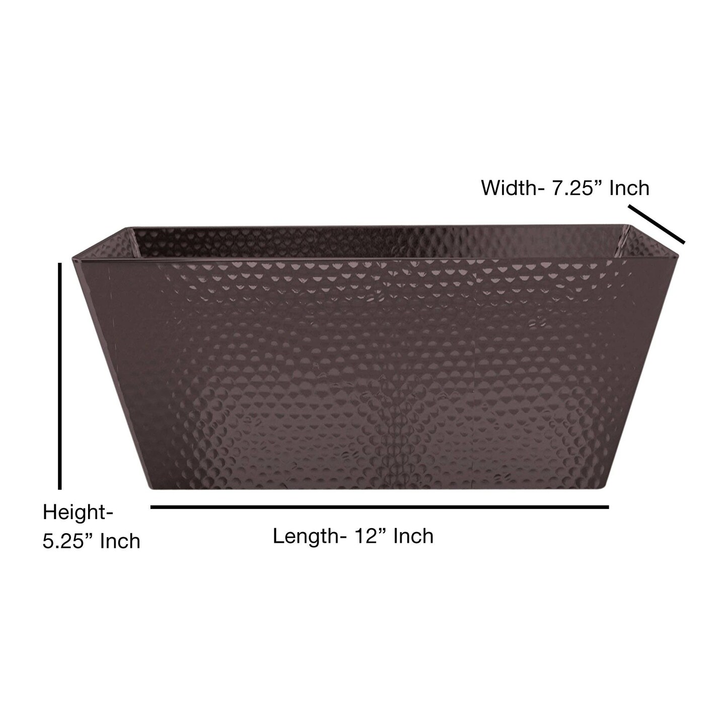Hammered Stainless Steel Vanity Toilet Tank Tray | Oil-Rubbed Bronze Finish | Modern Bathroom Accessory