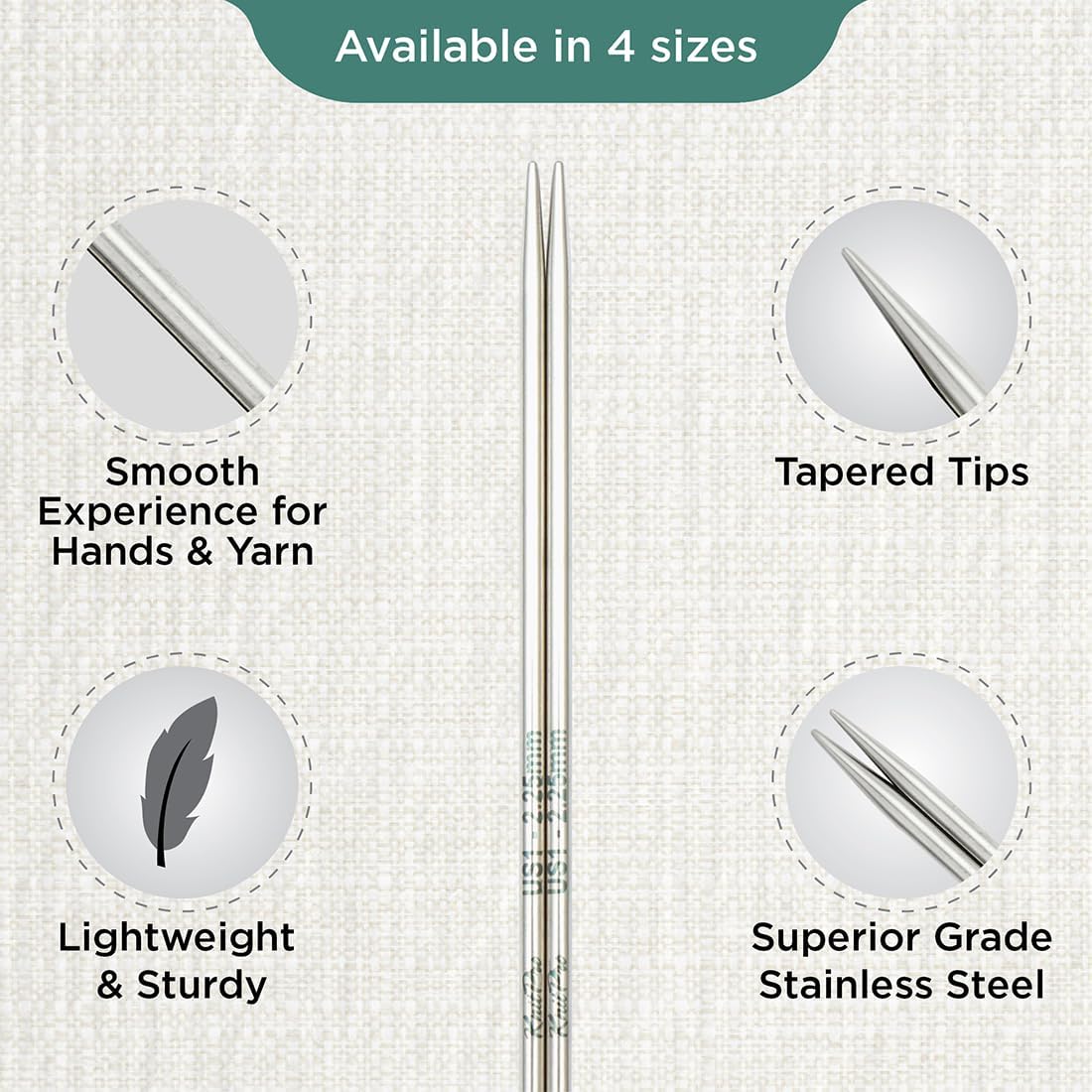 KnitPro Stelo Petite Interchangeable Circular Knitting Needles 2" (5cm) Size 0-2