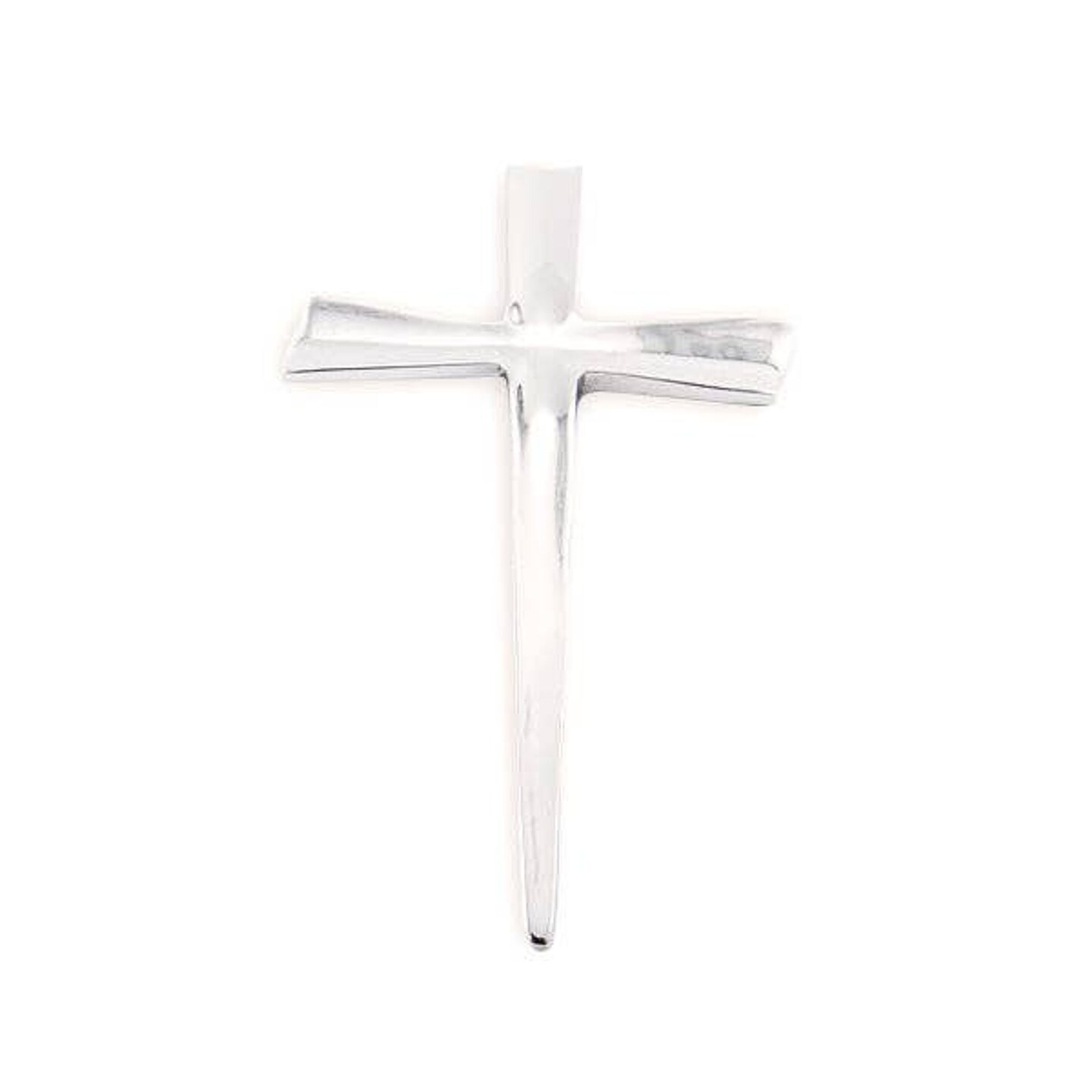 Edge collection - 7.5" x 5" - Silver - Artistic Minimalist Wall Cross Decor - 1 Piece