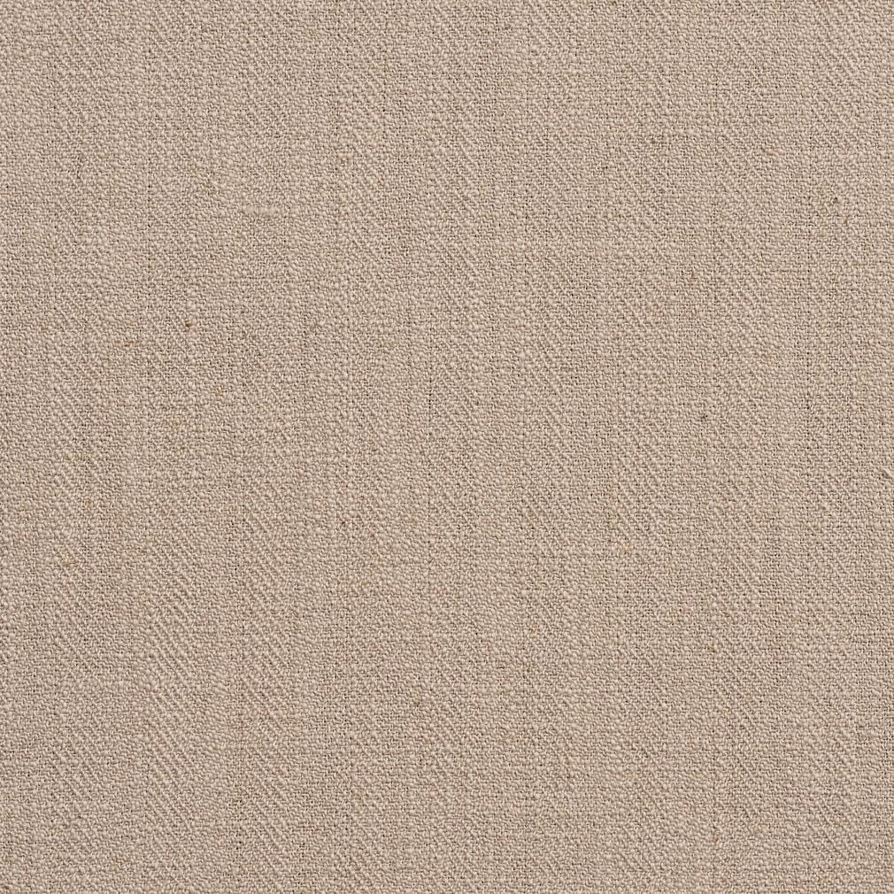 Natural Herringbone Small Scale Linen Look Upholstery Fabric by The Yard - SKU: Callie Sand