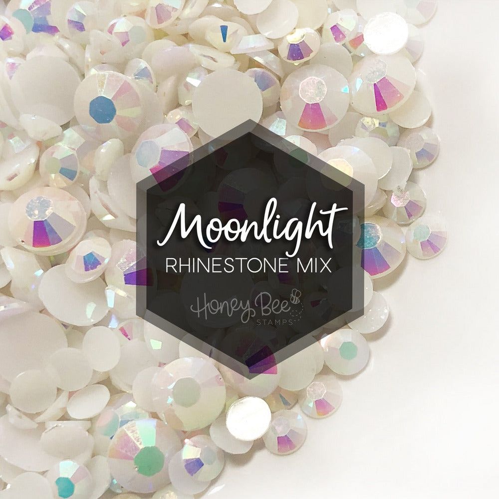 Moonlight - White Iridescent Flat Back Jelly Rhinestone Mix