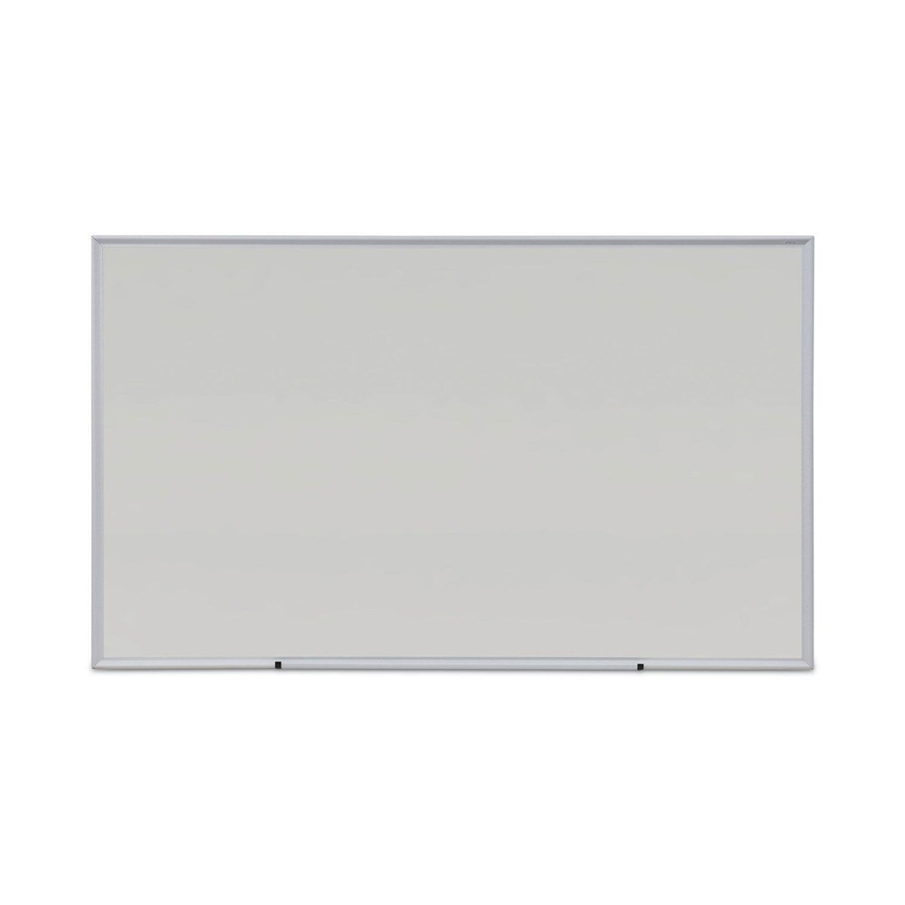 Universal 60 in. x 36 in. Melamine Dry Erase Board with Silver Anodized Aluminum Frame - White Surface