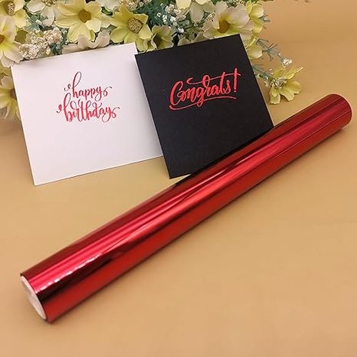 Edge Collections -20" x 8"-Red-Metallic Transfer Foil Sheet for Scrapbooking and DIY Crafts-1 pcs