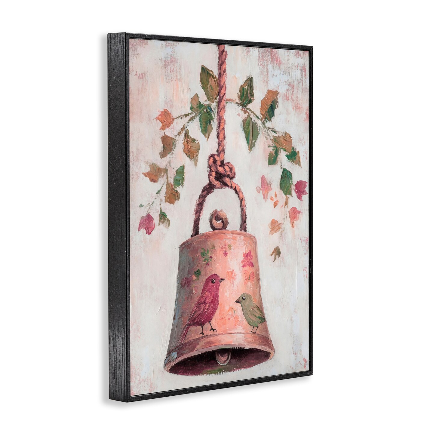 Stupell Industries Vintage Christmas Bell Framed Giclee, design by Petal Prints Design