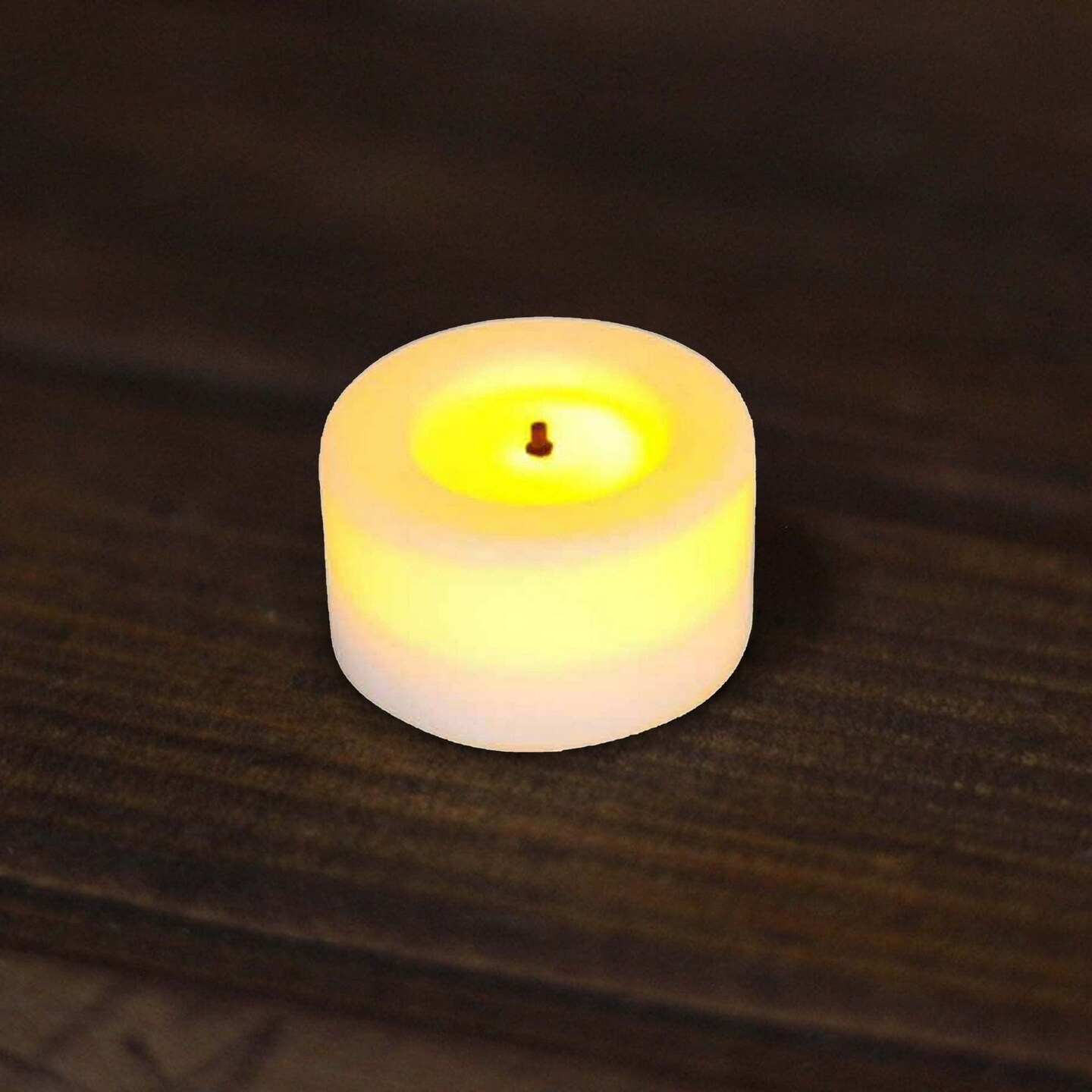 Edge Collections – 4.60" – Flameless Unscented LED Tealight Candles (White) – 6 Pieces
