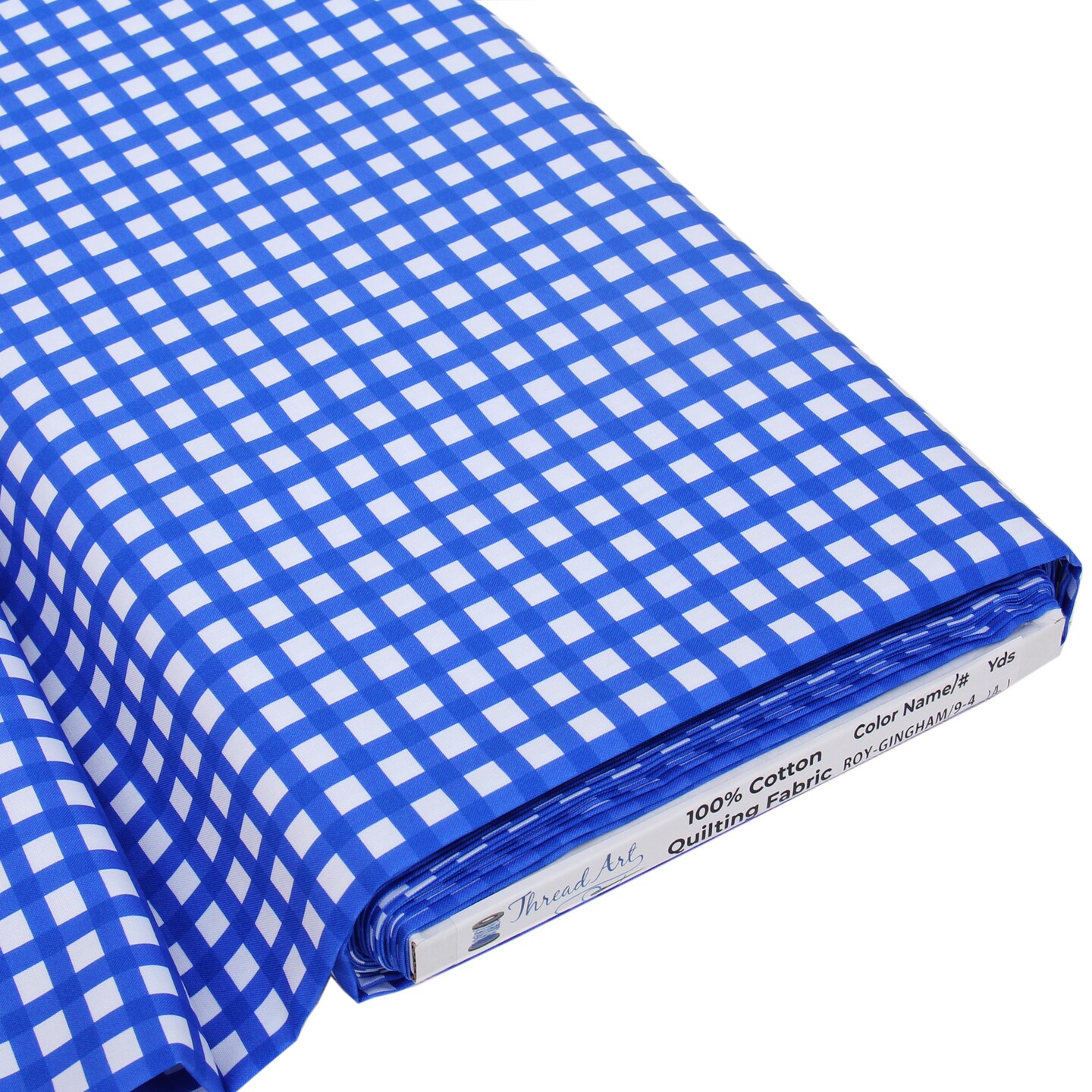 ThreadArt Premium Cotton Quilting Fabric By the Yard, 3yd or 10yd Cuts - Spring Picnic Collection - Gingham & Florals - 44" Width - 100% Cotton - Quilting, Sewing, Crafts