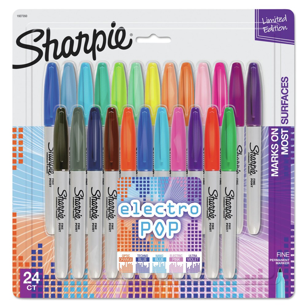 Sharpie Fine Tip Permanent Marker - Assorted Colors (24/Pack)