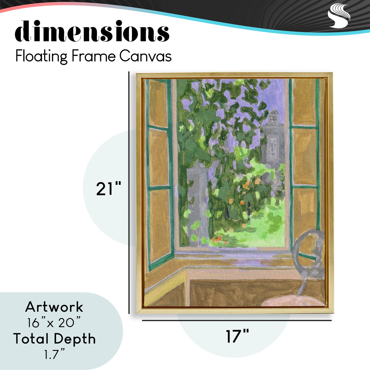 Stupell Industries Seat For Spring Expression Floating Frame, design by Melissa Wang