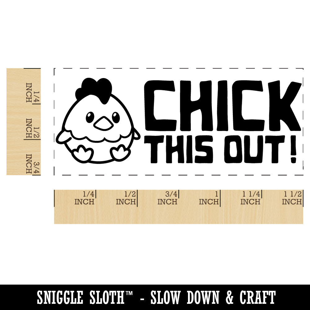 Check This Out Baby Chicken Teacher Student School Self-Inking Rubber Stamp Ink Stamper