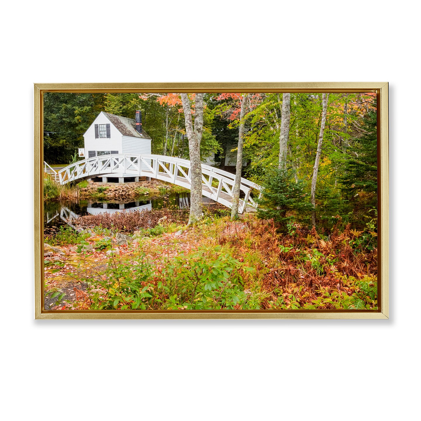 Stupell Industries Bar Harbor Town Bridge Floating Frame, design by Jon Evan