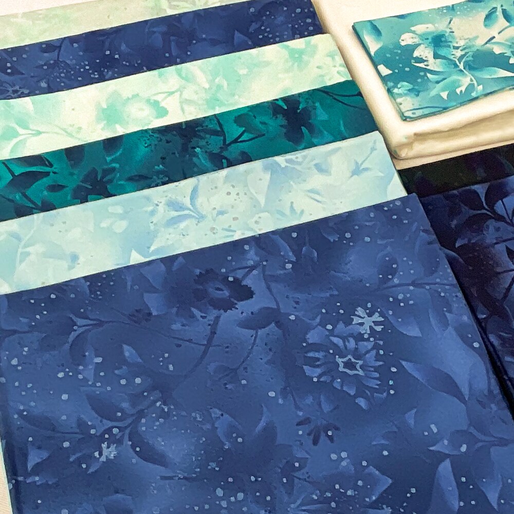 Boundless Coordinated Stash Builder Bundle - Yogo Sapphire - various fabrics 14 3/4 yards total