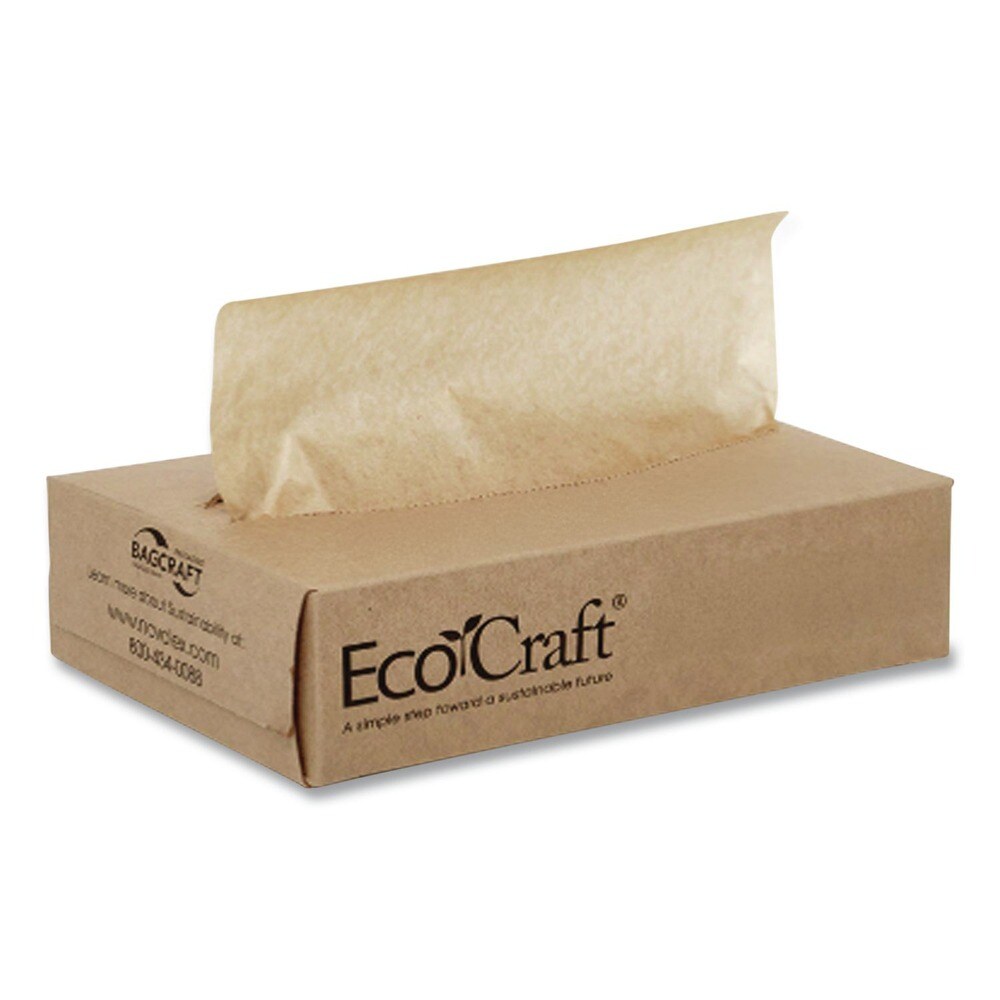Bagcraft Ecocraft 6 in. x 10.75 in. Interfolded Soy Wax Deli Sheets (1000/Box, 10 Boxes/Carton)
