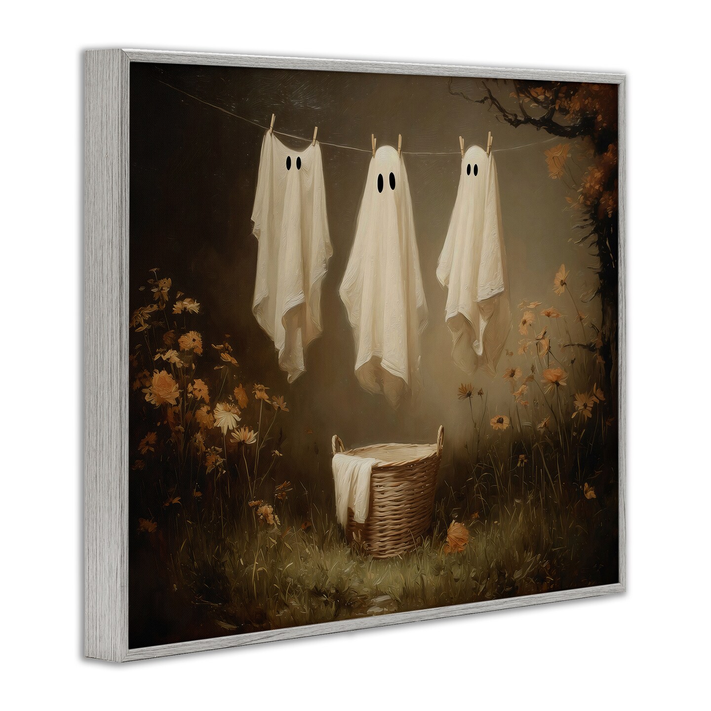Stupell Industries Three Laundry Ghosts Hanging Framed Giclee, design by Arlington Prints