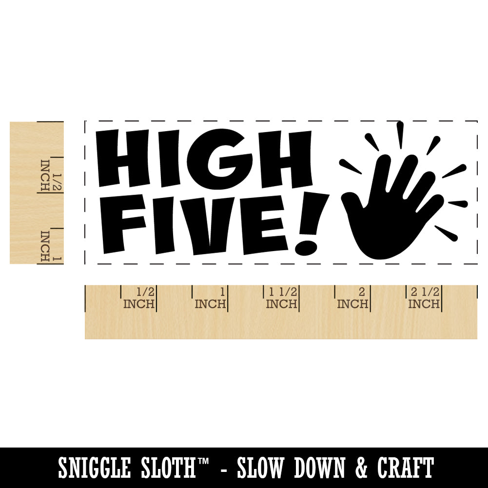High Five Teacher Student School Self-Inking Rubber Stamp Ink Stamper