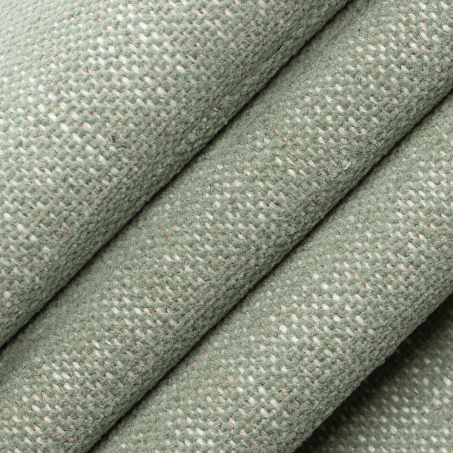 Green Performance Grade Plain Solid Tweed Textures Upholstery Fabric by The Yard - SKU: Matilda Green