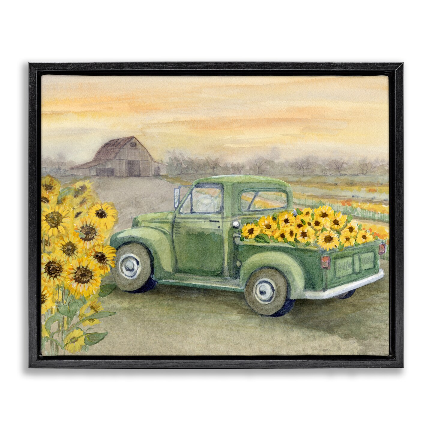 Stupell Industries Wild Sunflower Truck Harvest Floating Frame, design by Patti Bishop