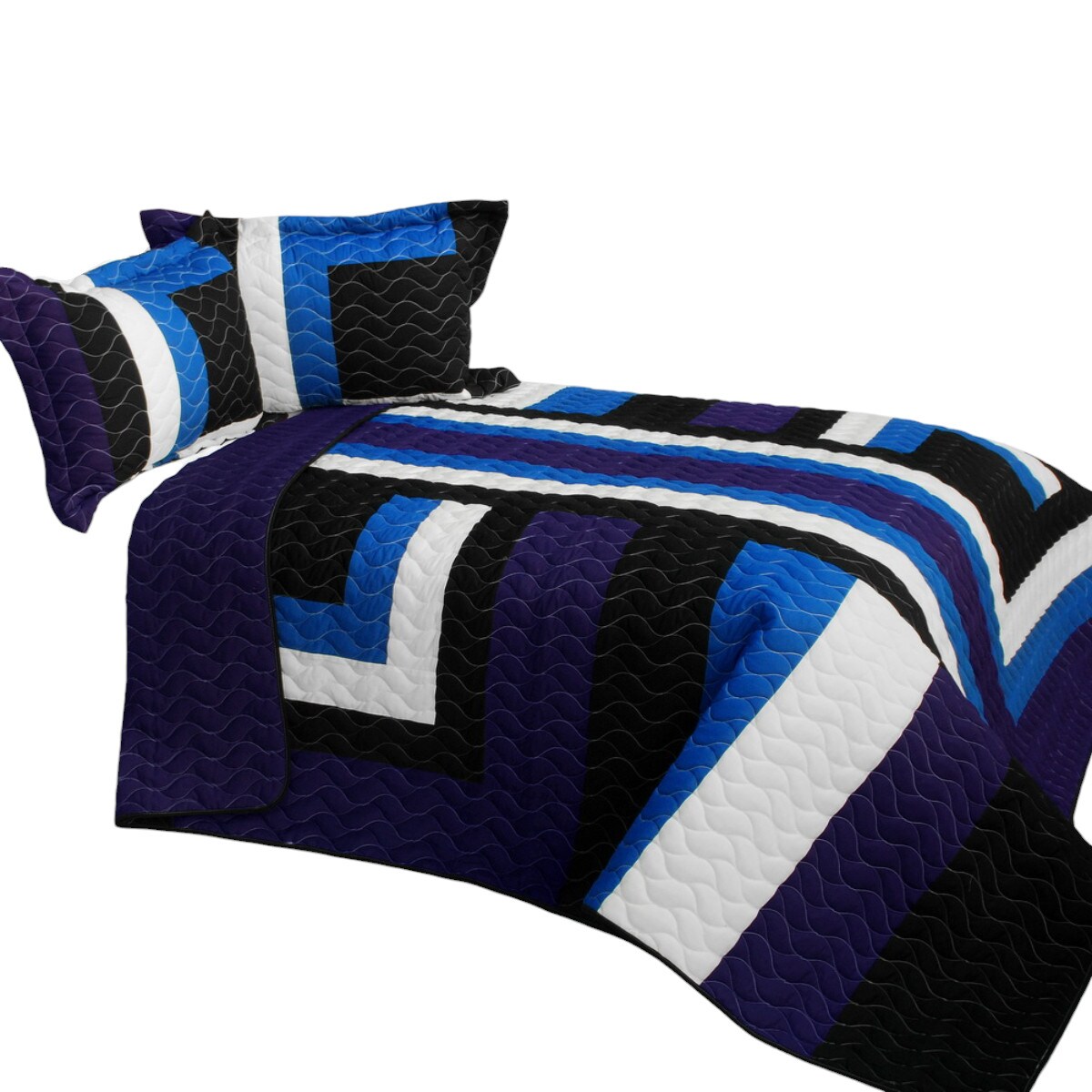 Full/Queen Bedding Set Handmade Vermicelli Quilted Patchwork TC