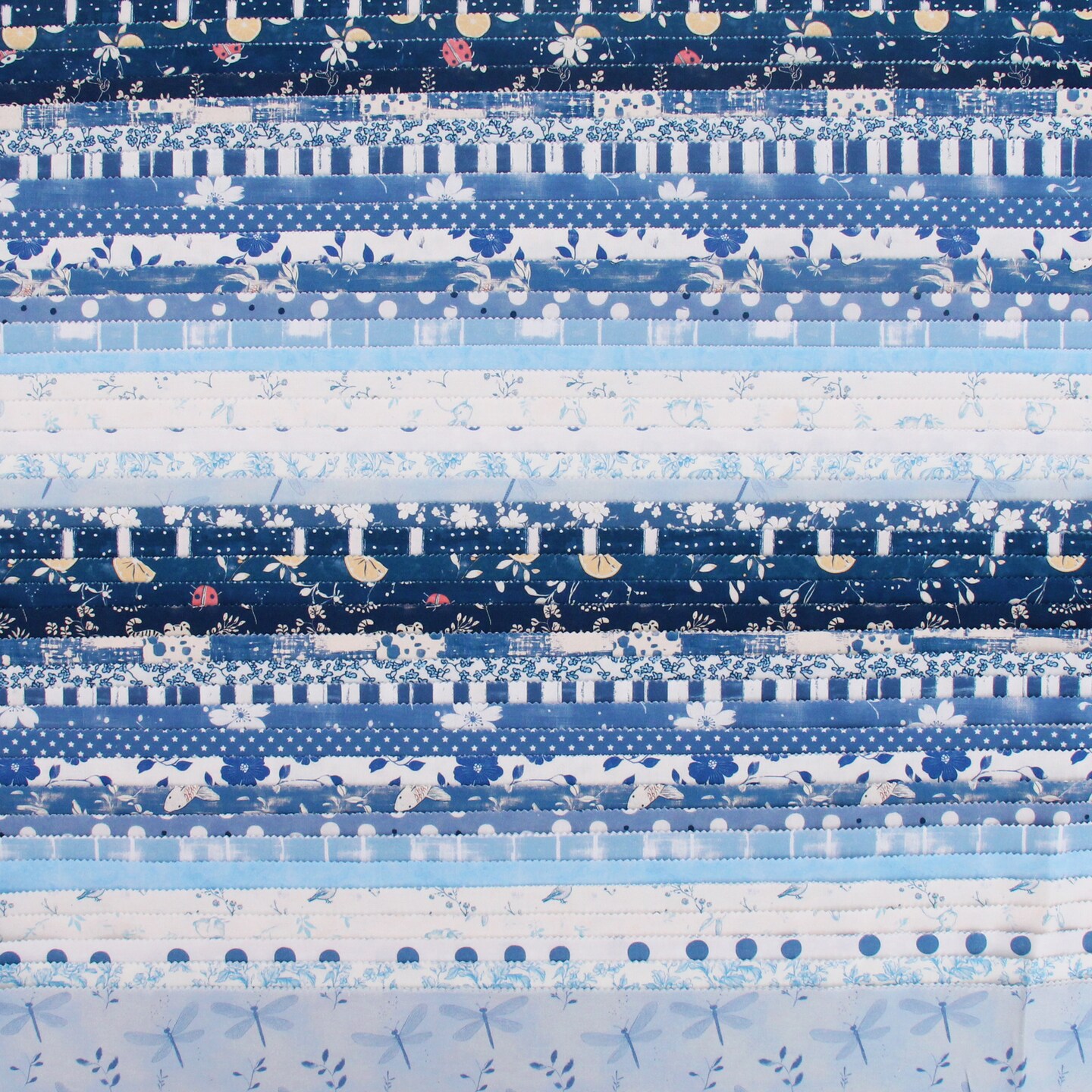 ThreadArt Jelly Roll Fabric Strips for Quilting, Crafting, and Sewing, 40 Precut Fabric Strips in Solids and Prints, Premium Cotton for Quilts, Crafts, Rugs, Blankets, Clothing and More