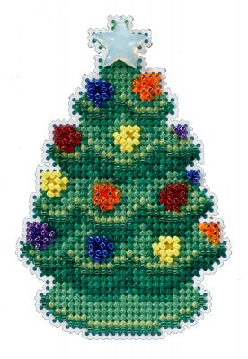 DIY Mill Hill Ceramic Tree Christmas Bead Cross Stitch Magnet Ornament Kit