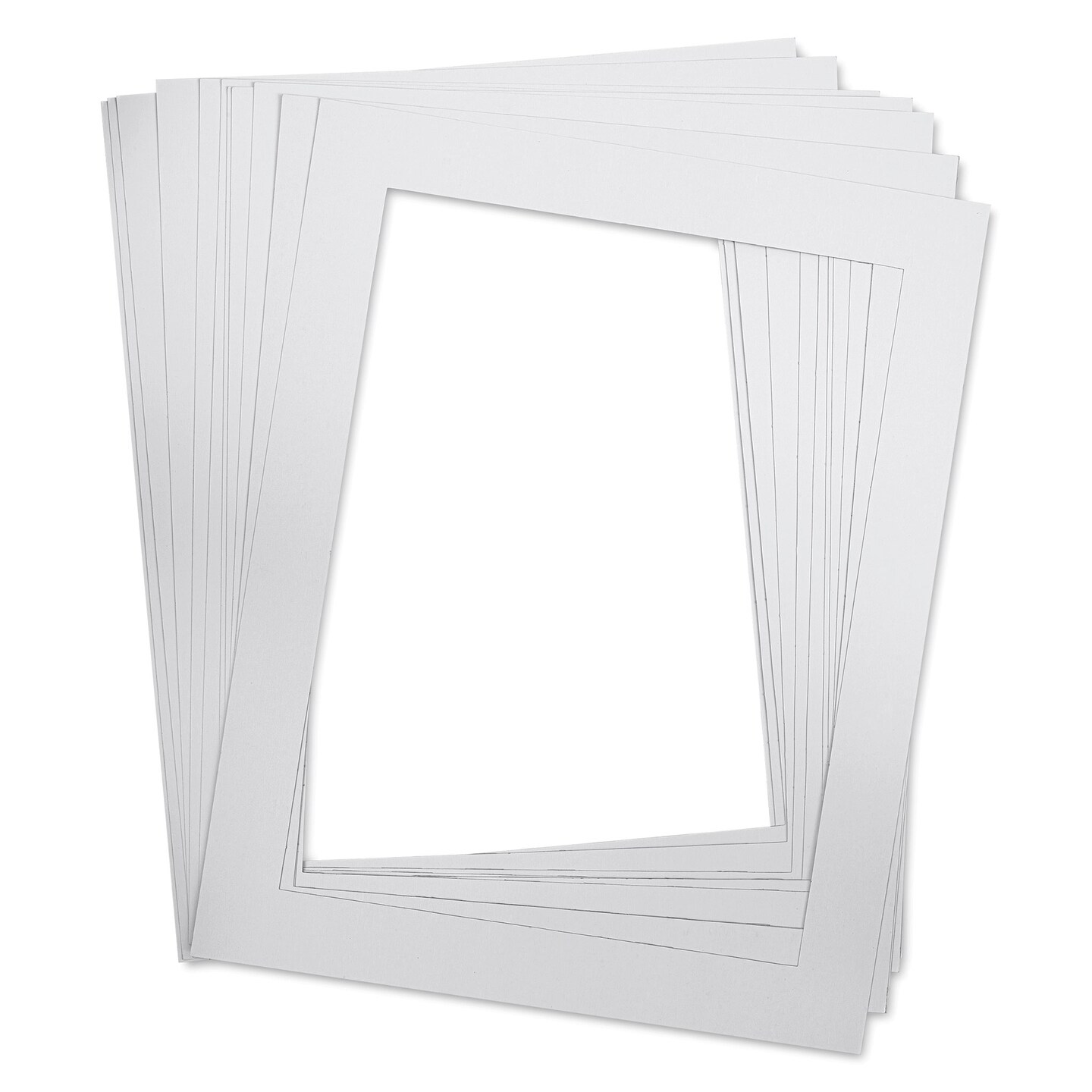 Pre-Cut Mat Frames - White, 22" x 28" (18" x 24" Artwork Size), Pkg of 12
