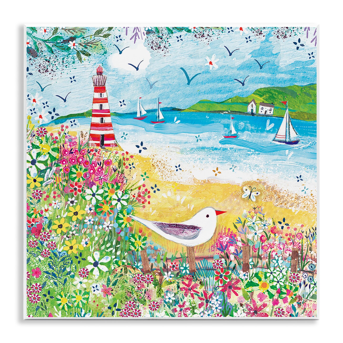 Stupell Industries Summer Whimsy Seaside Wall Plaque, design by Clare Tupper