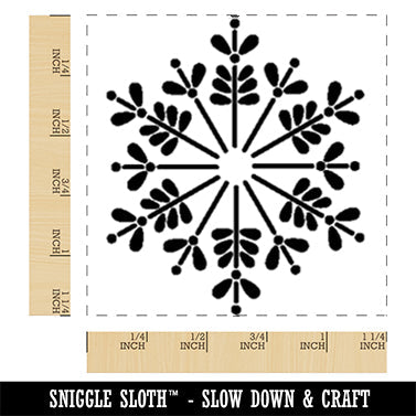 Elegant Sweet Snowflake Winter Christmas Holiday Square Rubber Stamp for Stamping Crafting