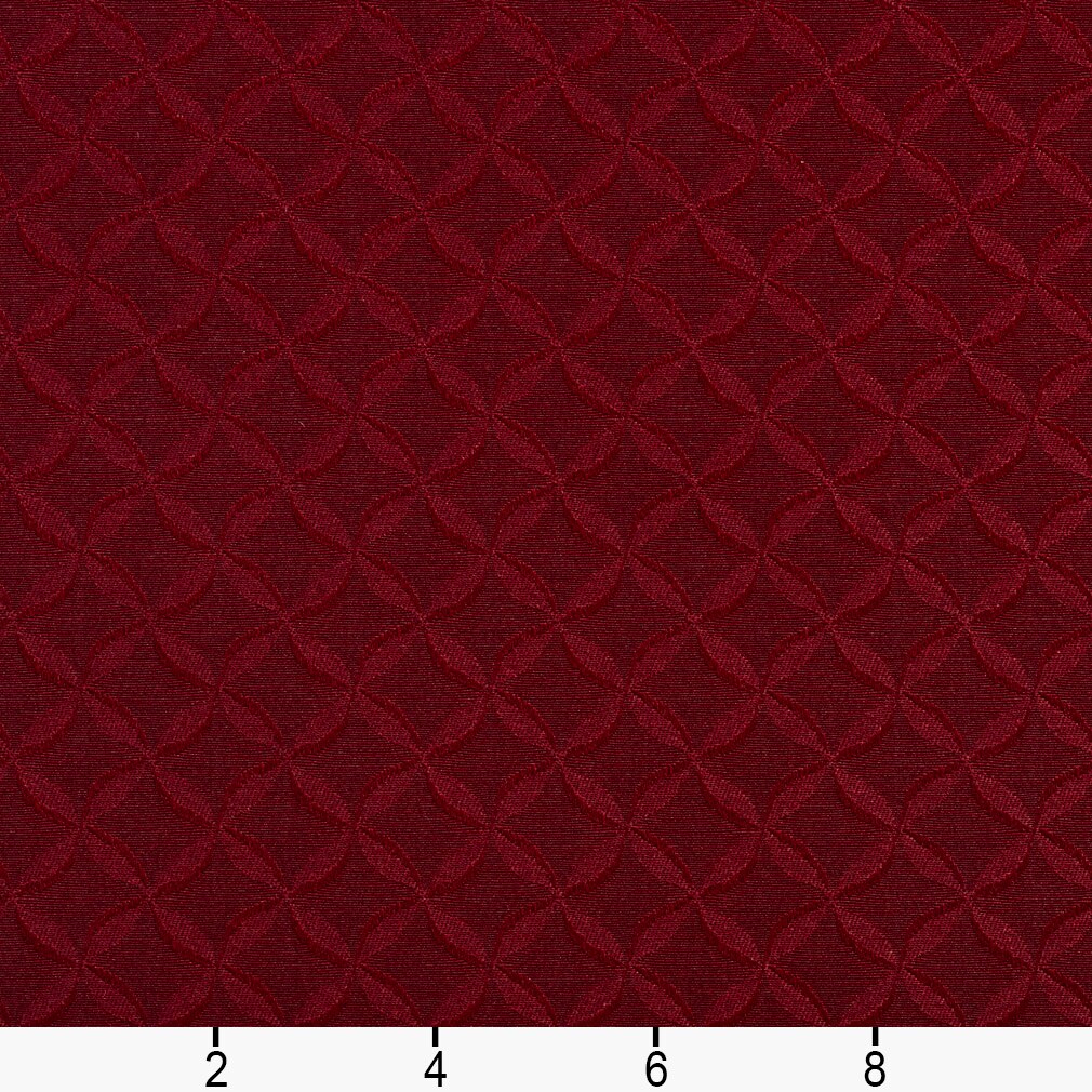 Ruby - Red & Burgundy Abstract & Geometric,Small Scale Upholstery Fabric 54 Inches"