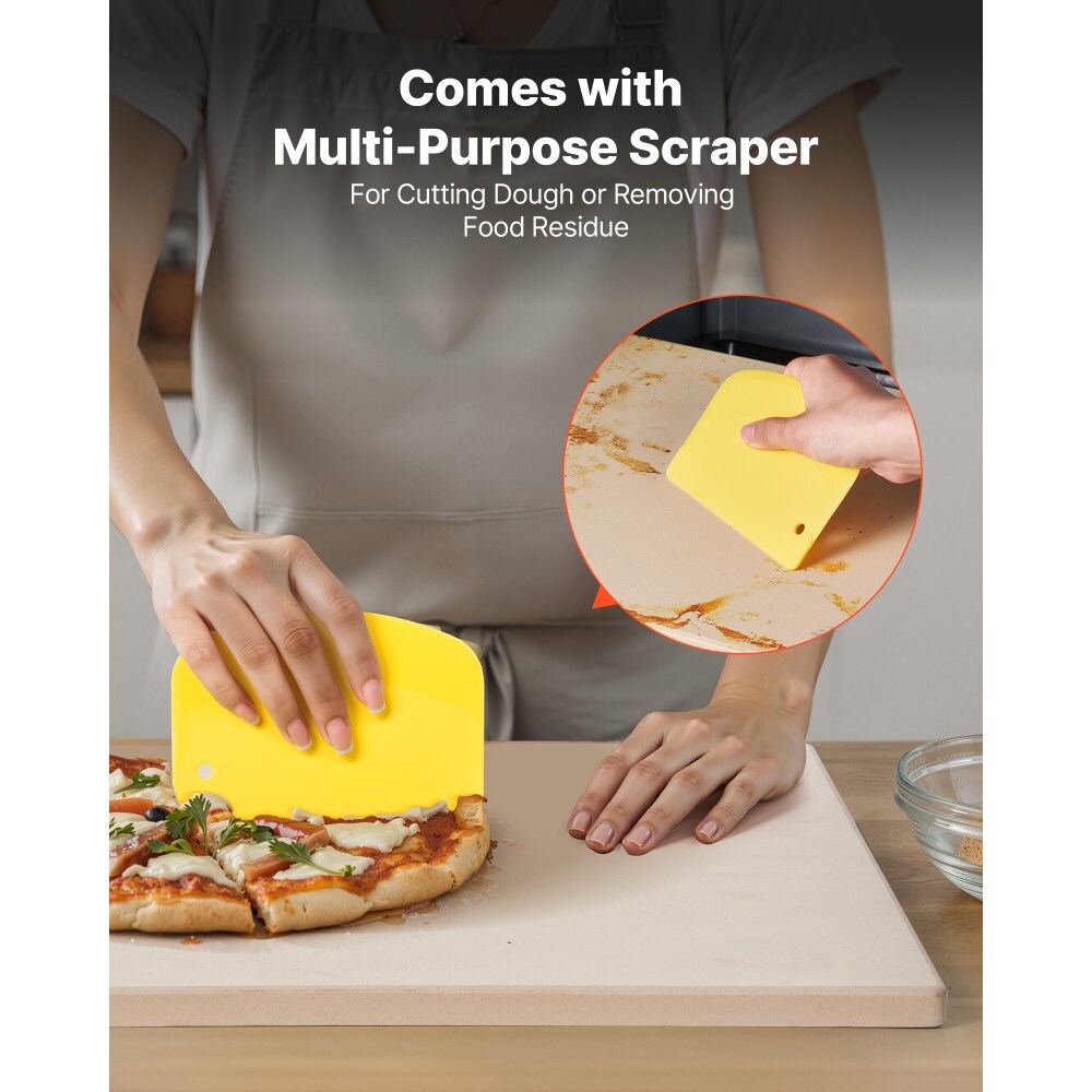 Rectangular 16x14 Pizza Stone Cordierite Thick Baking Stone Heat-Resistant for Oven & Grill