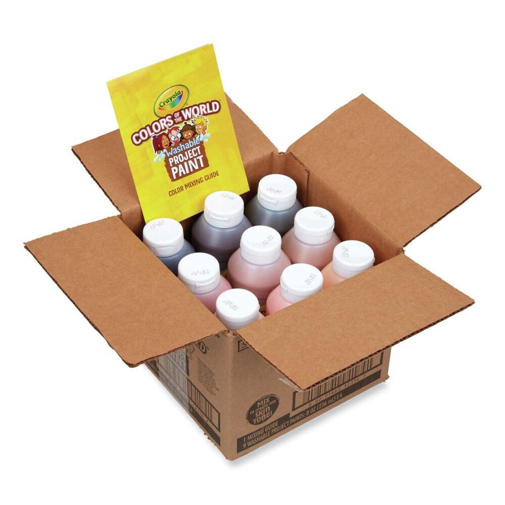 Crayola 8 oz. Bottles Colors of the World Washable Paint - 9 Assorted Colors