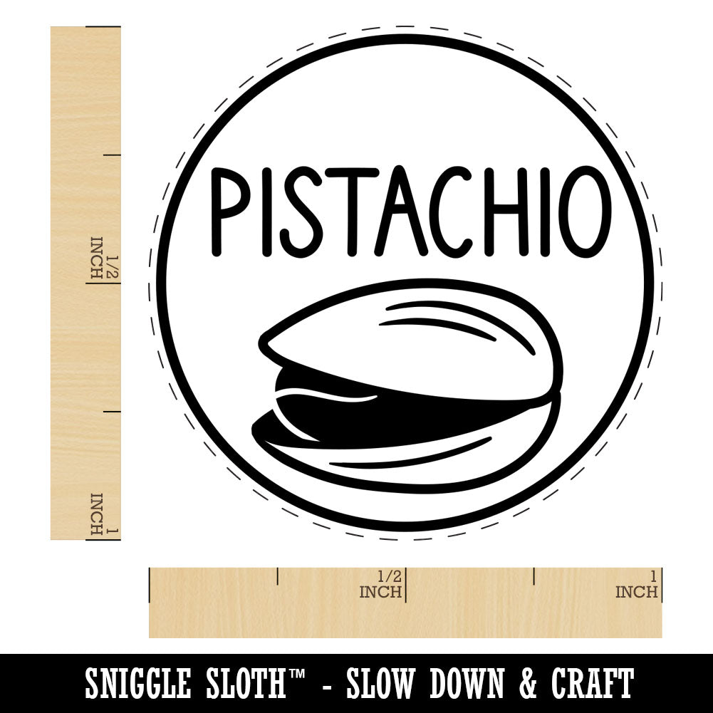 Pistachio Text with Image Flavor Scent Rubber Stamp for Stamping Crafting Planners