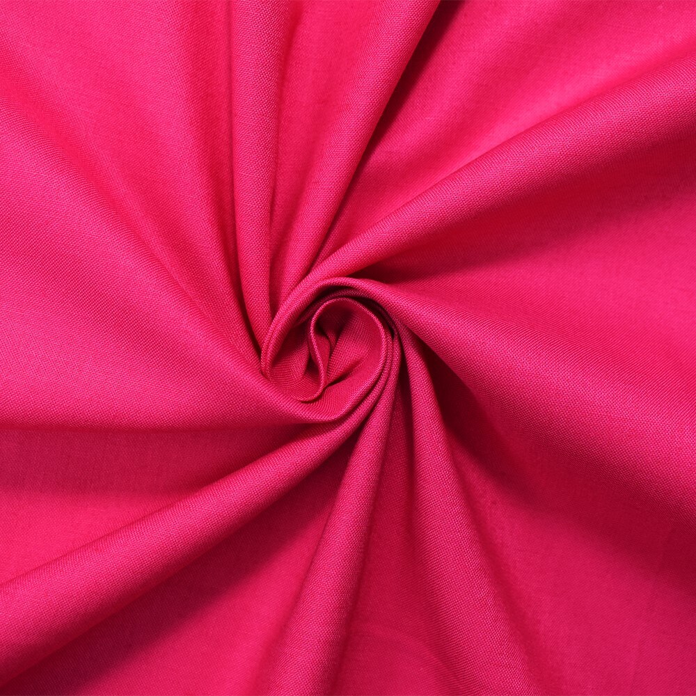 Bright Pink Cotton Solid Quality Quilting Woven Fabric By the Yard