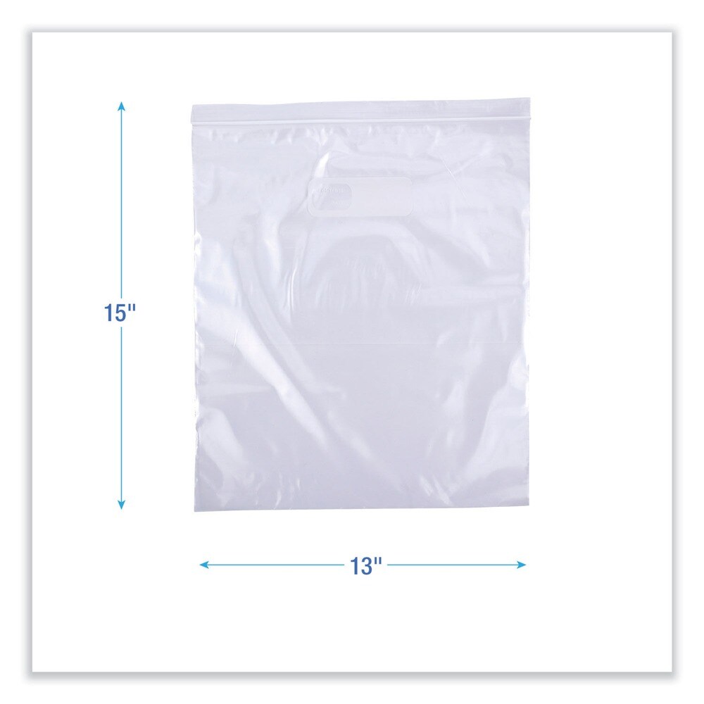 Boardwalk 2 Gallon 13 in. x 15 in. Reclosable Food Storage Bags - Clear (100/Box)