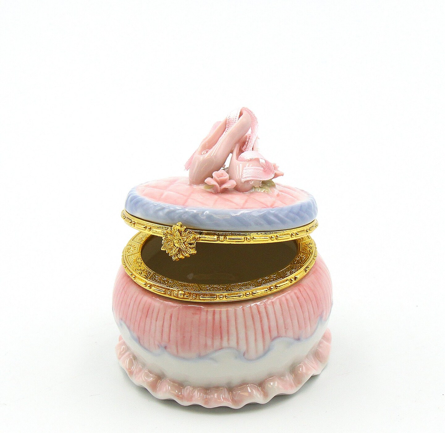 Ceramic Ballerina Shoe Hinge Box, Home Décor, Gift for Her, Gift for Daughter, Gift for Ballerina Dancer, Vanity Decor