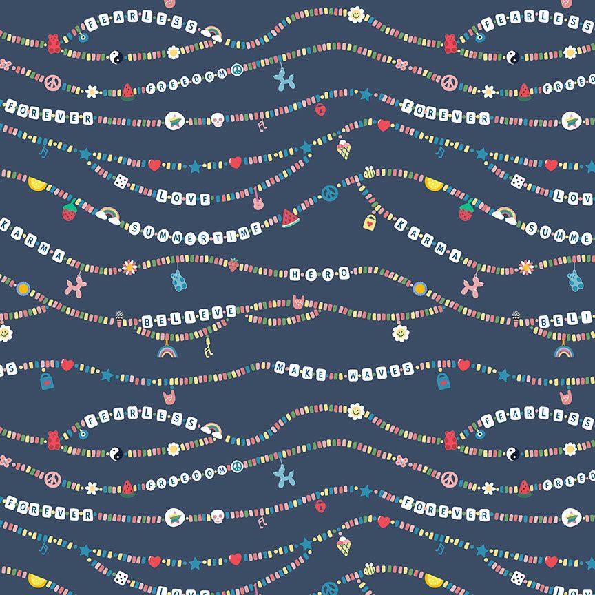 Fabric Dear Stella Friendship Bracelets Shimmer by the Quarter Yard STELLA-D3266