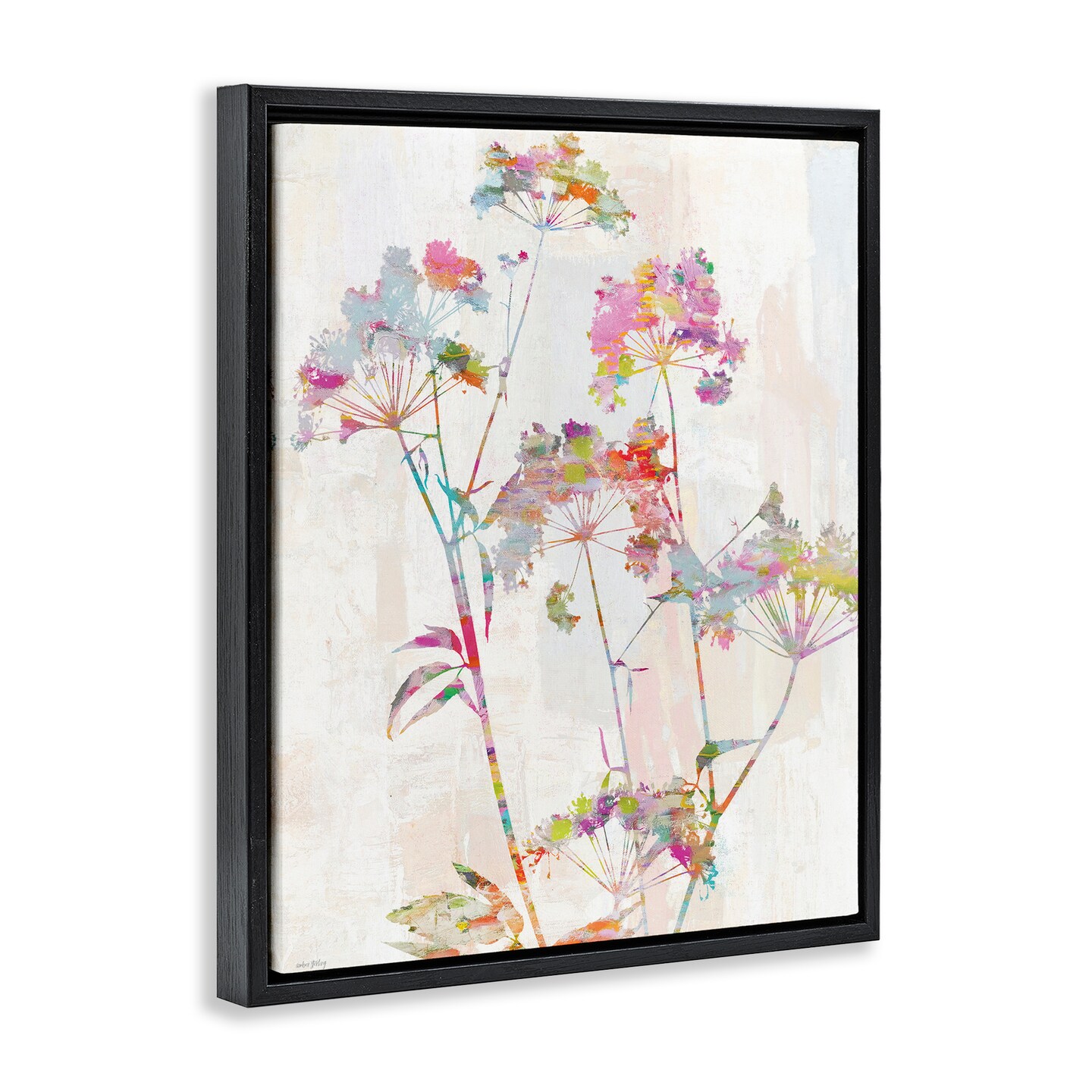 Stupell Industries Kaleidoscopic Delicate Herbs Floating Frame, design by Amber Sterling