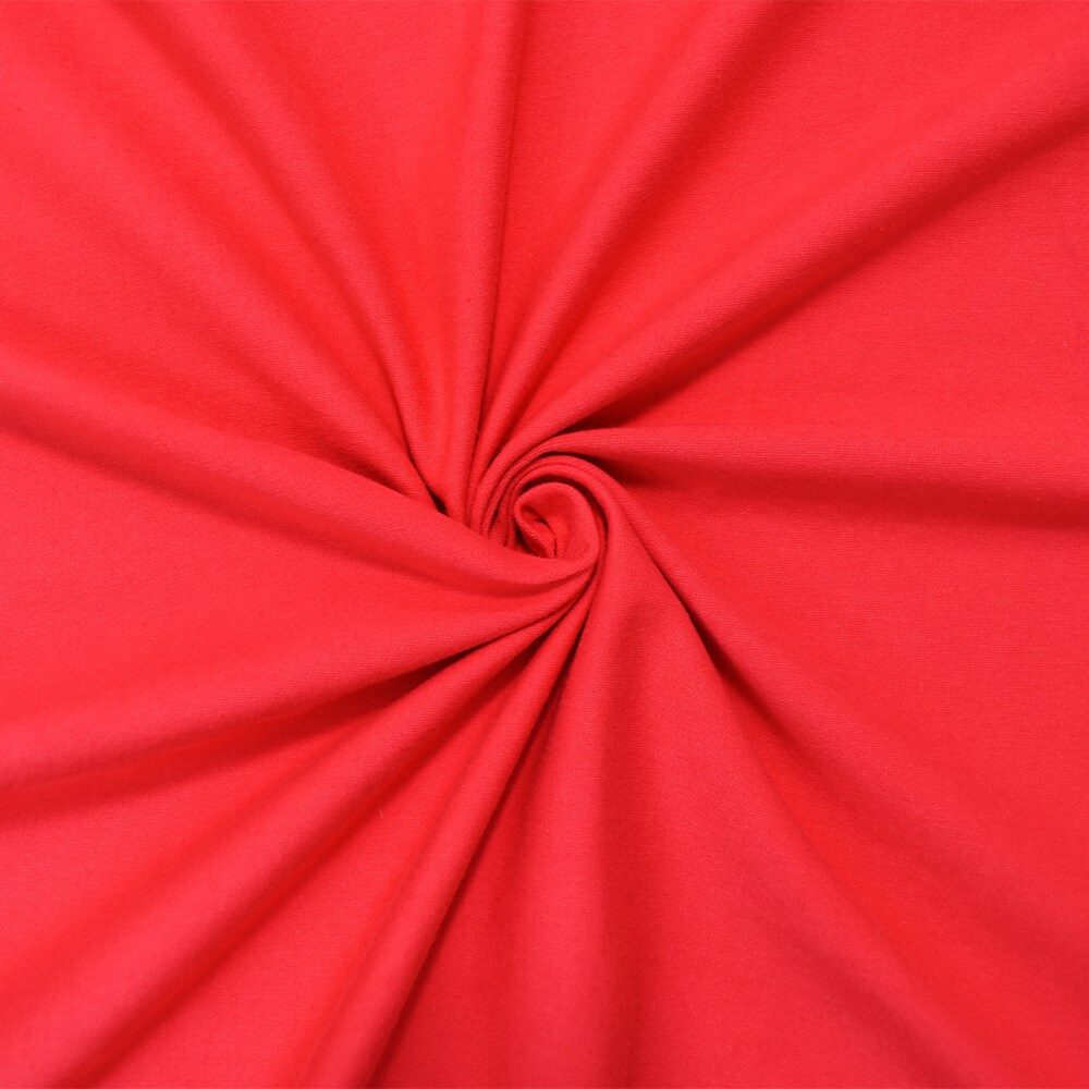Red Cotton Stretch Spandex Solid Jersey Knit Fabric By the Yard