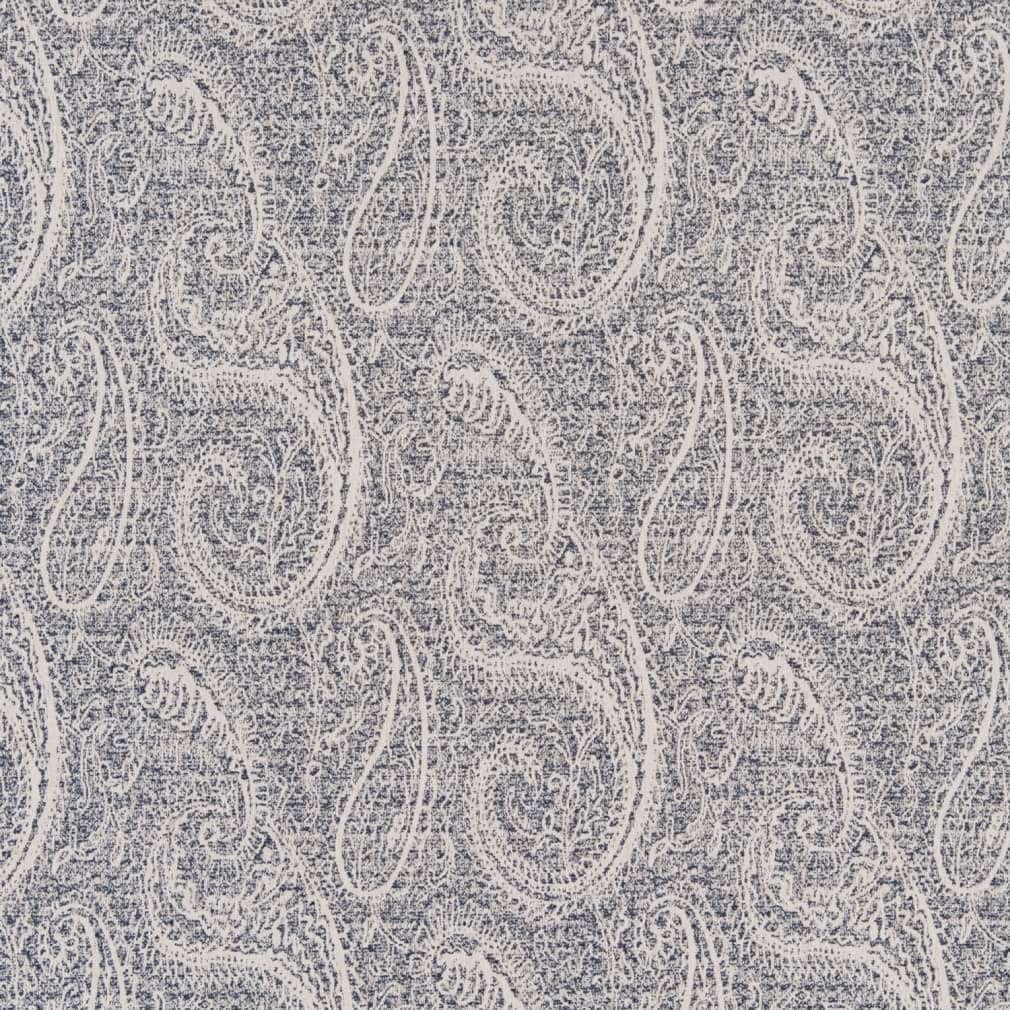 Blue Paisley Woven Pattern Upholstery Fabric by The Yard - SKU: Kimball Indigo