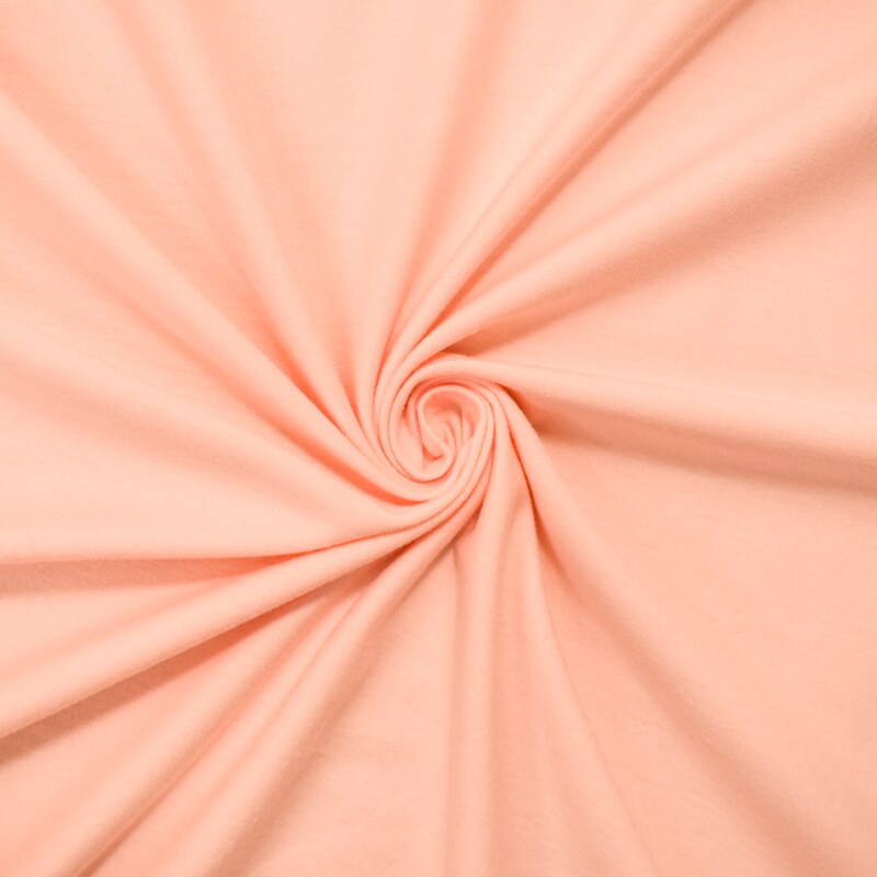 Light Peach Orange Cotton Stretch Spandex Solid Jersey Knit Fabric By the Yard