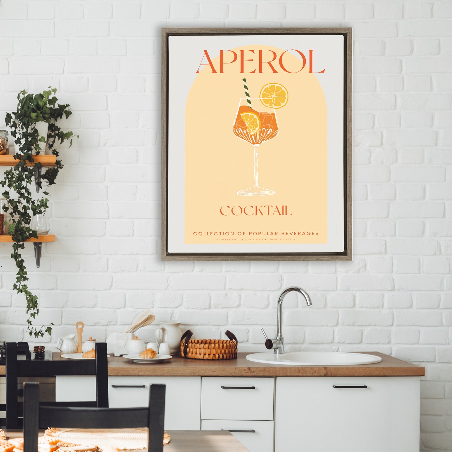 Stupell Industries Stylish Retro Aperol Cocktail Floating Frame, design by Lil' Rue