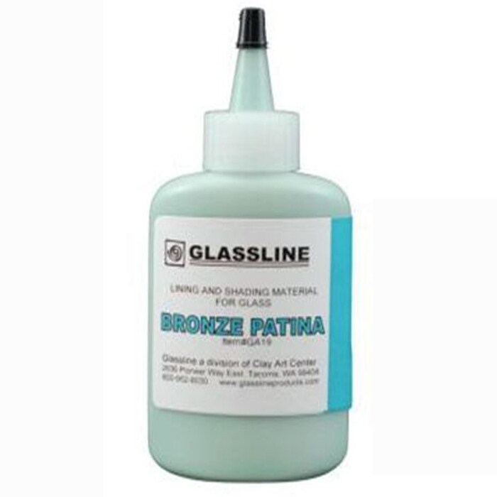 Glassline Lead-Free Bronze Patina Fusing Paint 2oz. for Glass
