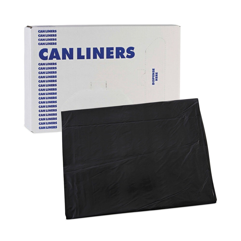 Boardwalk 38 in. x 58 in. 0.7 mil 60 gal. Linear Low Density Industrial Can Liners - Black (100/Carton)