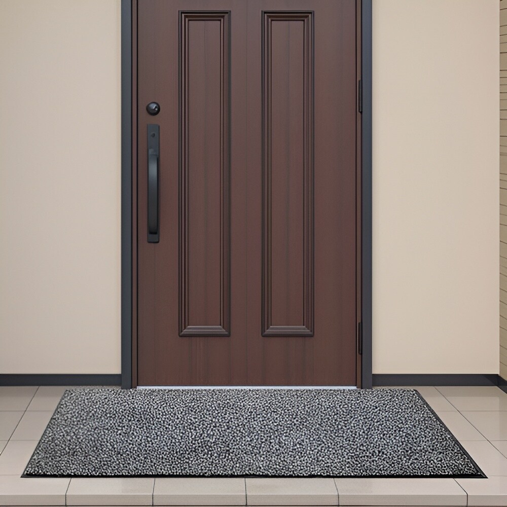 Heavy Duty Front Door Mat 5x3 ft Rug Indoor Outdoor Hallway Kitchen Balcony Grey